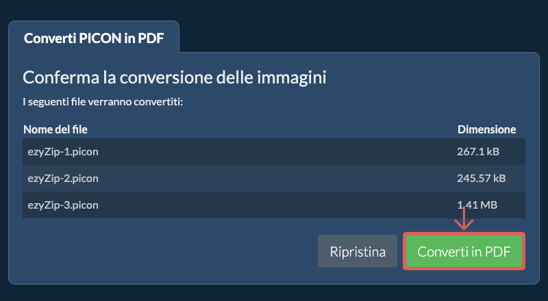 Converti in PDF