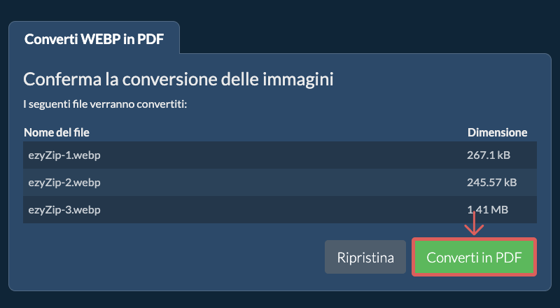 Converti in PDF
