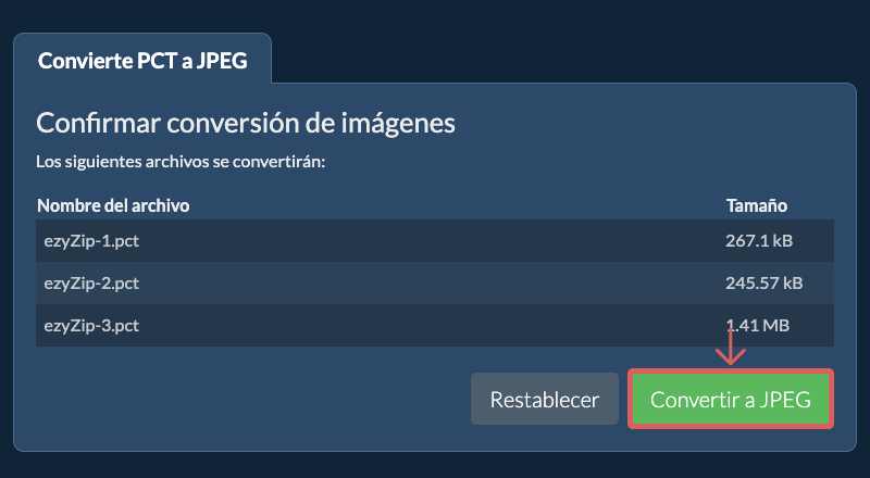 Convertir a JPEG