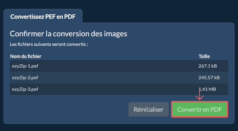 Convertir en PDF