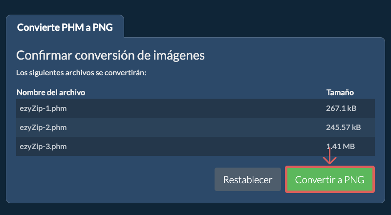 Convertir a PNG
