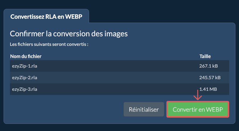 Convertir en WEBP