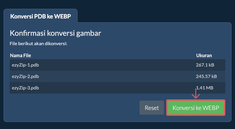 Konversi ke WEBP