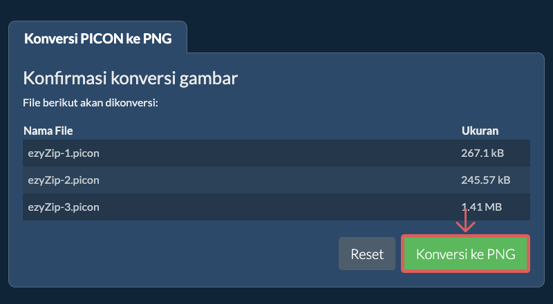 Konversi ke PNG
