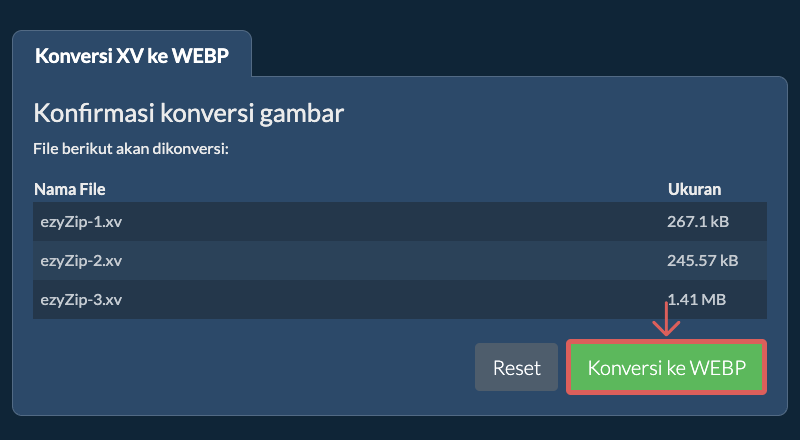 Konversi ke WEBP