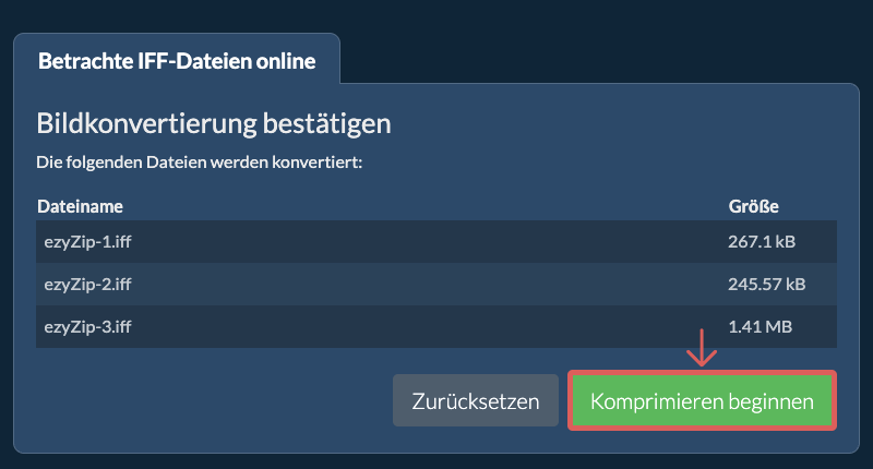 Konvertiere zu PNG