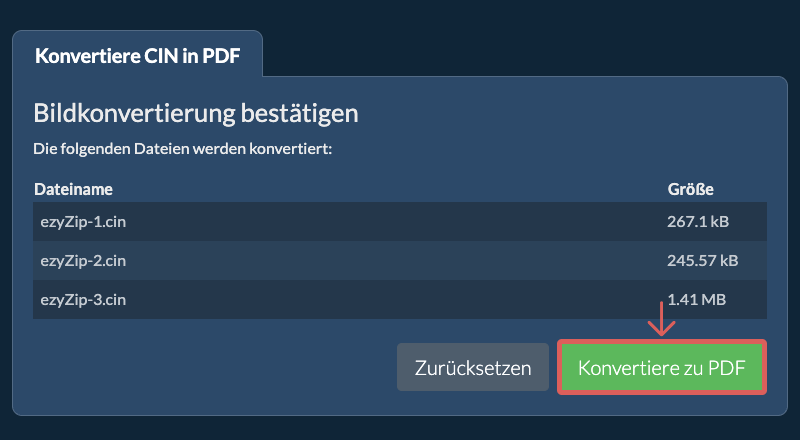 Konvertiere zu PDF