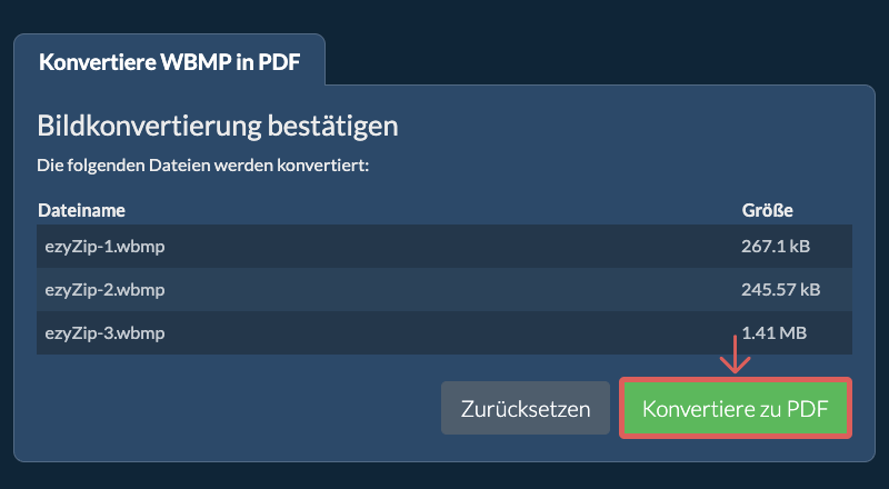 Konvertiere zu PDF