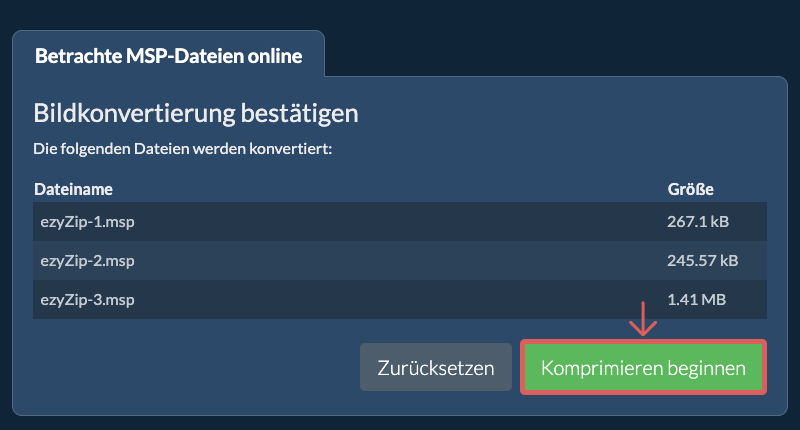 Konvertiere zu PNG