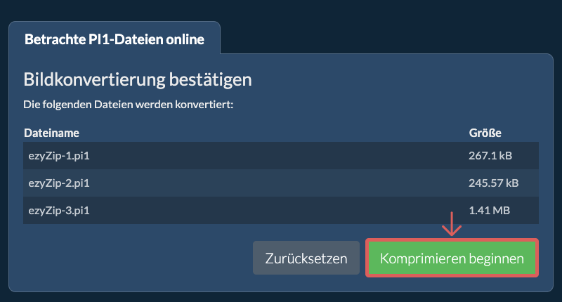 Konvertiere zu PNG