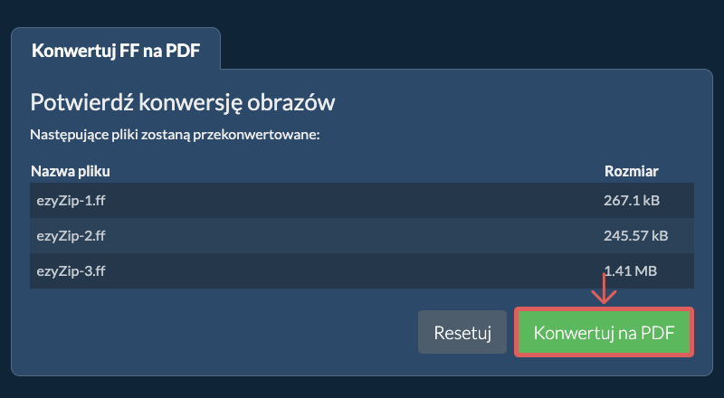 Konwertuj na PDF