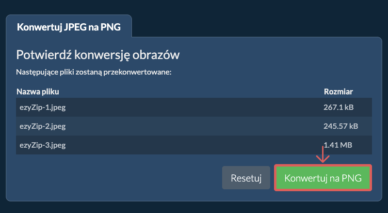 Konwertuj na PNG