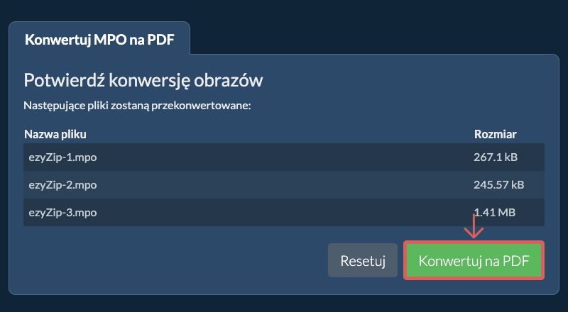 Konwertuj na PDF