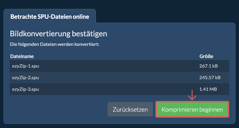 Konvertiere zu PNG