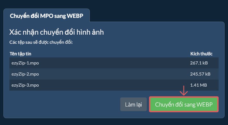 Chuyển đổi sang WEBP
