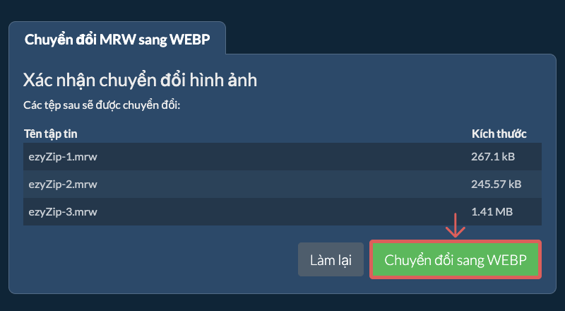 Chuyển đổi sang WEBP