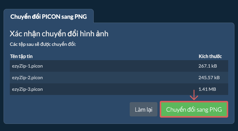 Chuyển đổi sang PNG