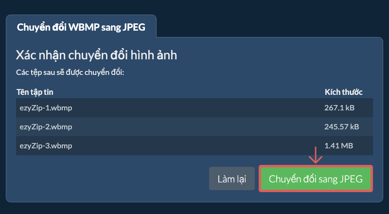 Chuyển đổi sang JPEG