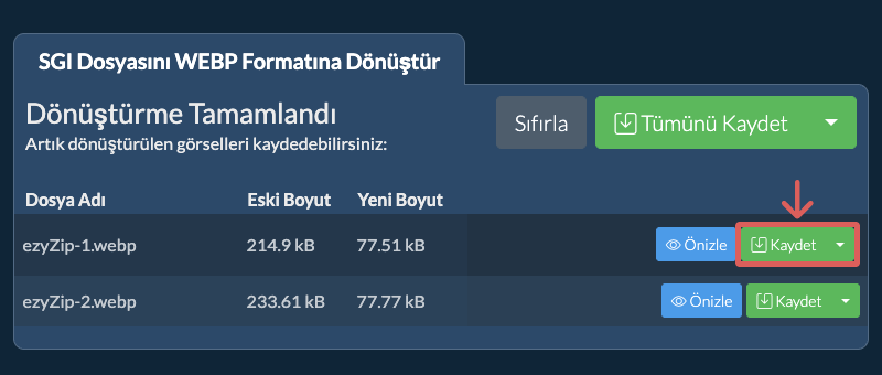 Kaydet