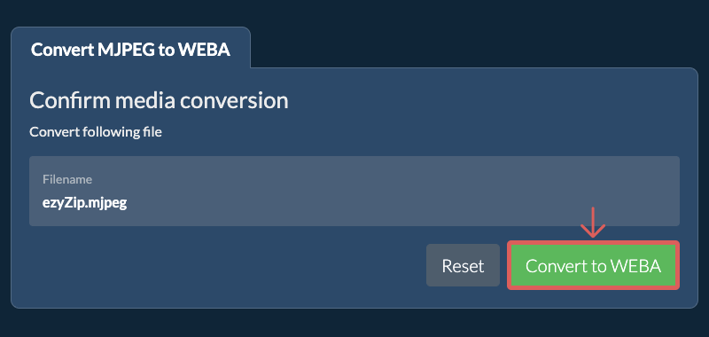 Convert to WEBA Convert to WEBA