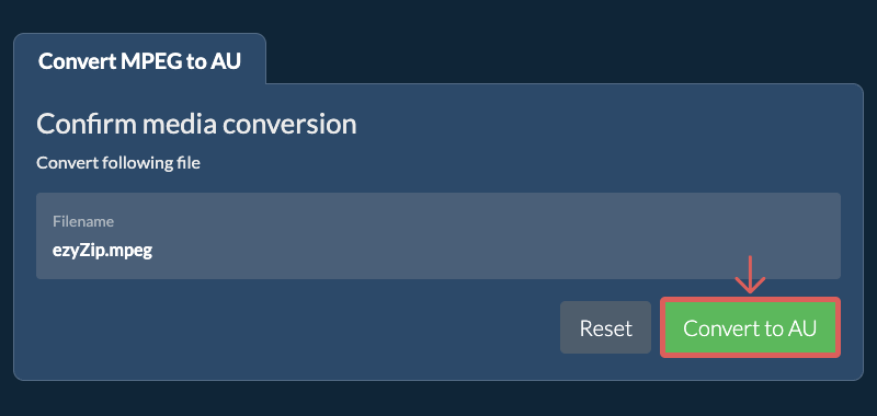 Convert to AU Convert to AU