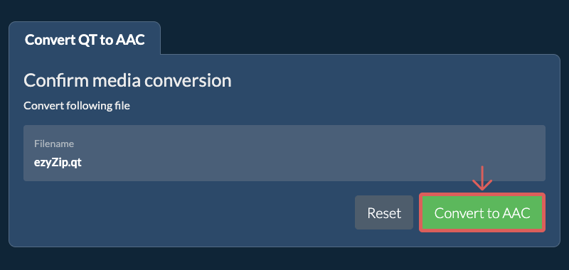 Convert to AAC Convert to AAC