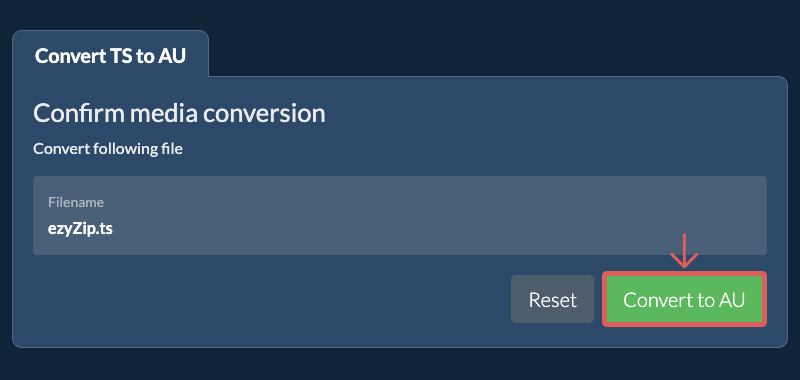 Convert to AU Convert to AU