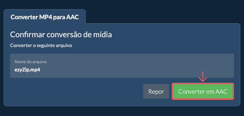 Converter em AAC