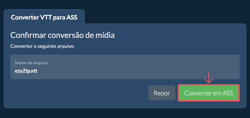 Converter em ASS