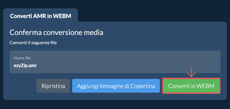 Converti in WEBM Converti in WEBM