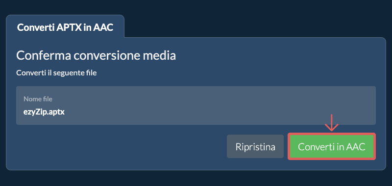 Converti in AAC