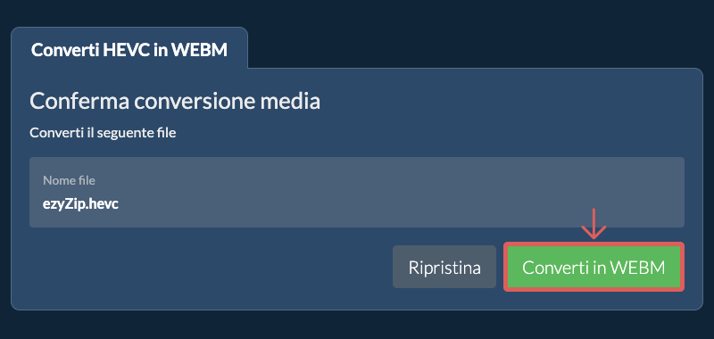 Converti in WEBM Converti in WEBM