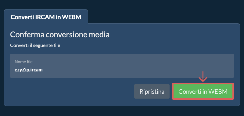 Converti in WEBM Converti in WEBM