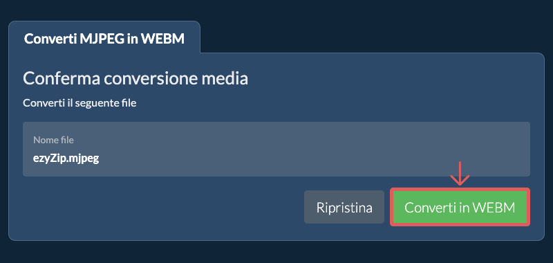 Converti in WEBM