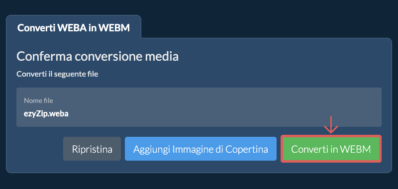 Converti in WEBM Converti in WEBM