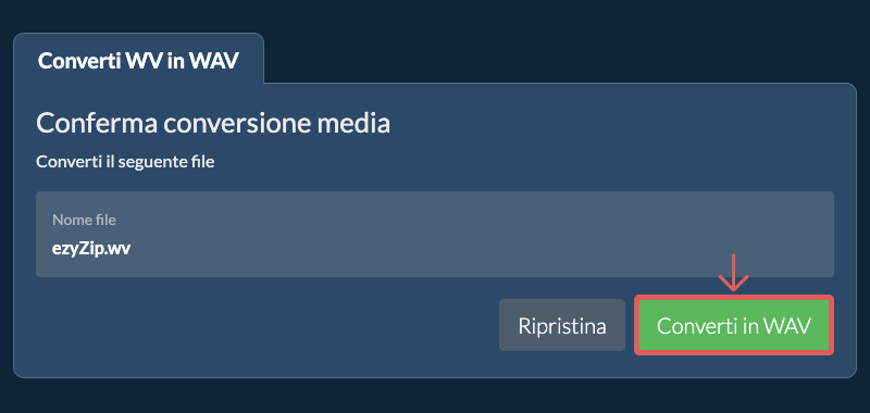 Converti in WAV Converti in WAV