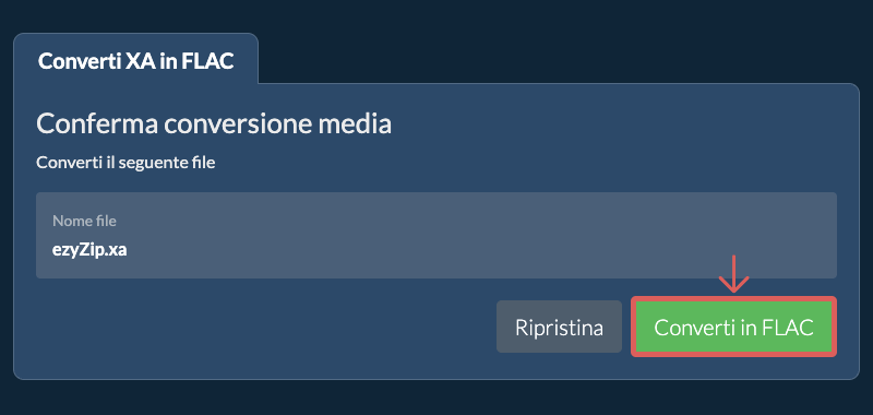 Converti in FLAC