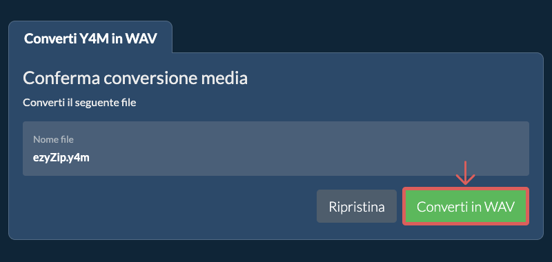 Converti in WAV