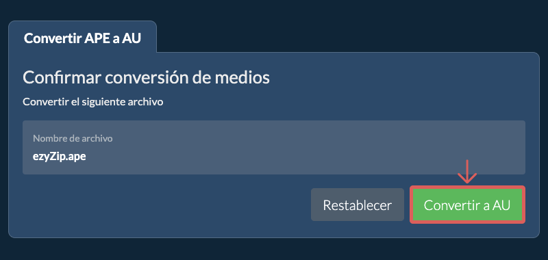 Convertir a AU Convertir a AU