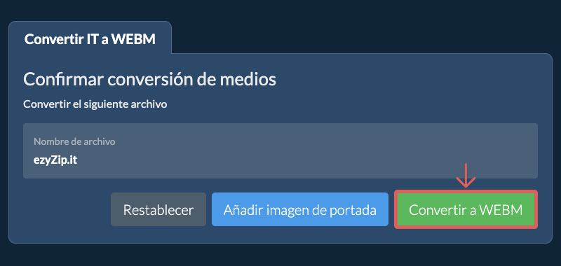 Convertir a WEBM Convertir a WEBM