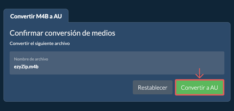 Convertir a AU Convertir a AU