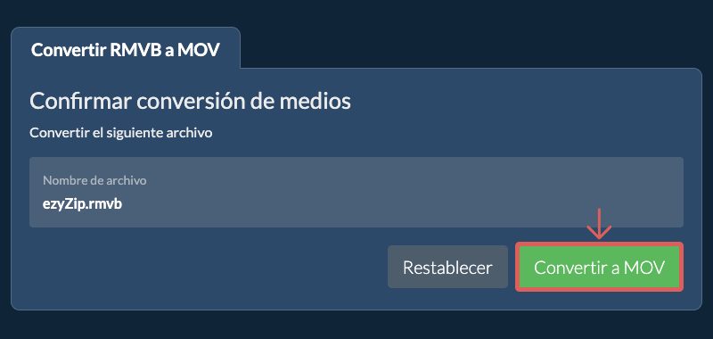 Convertir a MOV Convertir a MOV