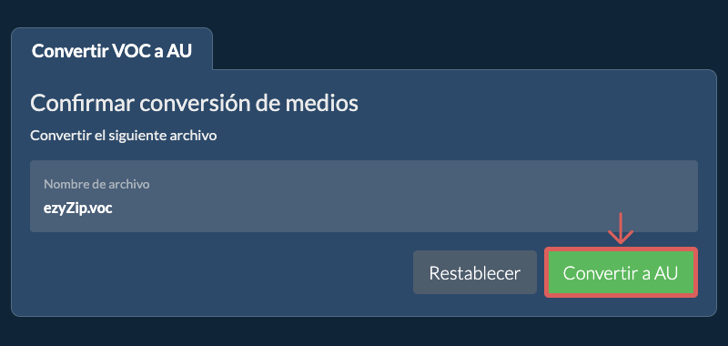 Convertir a AU Convertir a AU