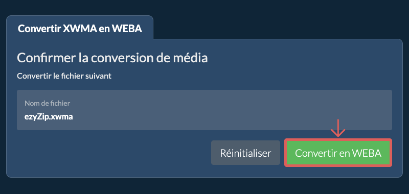 Convertir en WEBA