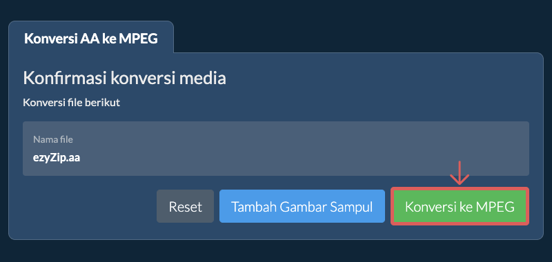 Konversi ke MPEG Konversi ke MPEG