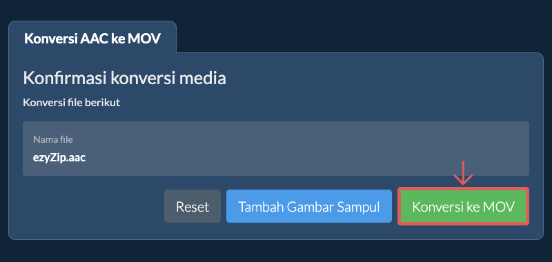 Konversi ke MOV Konversi ke MOV