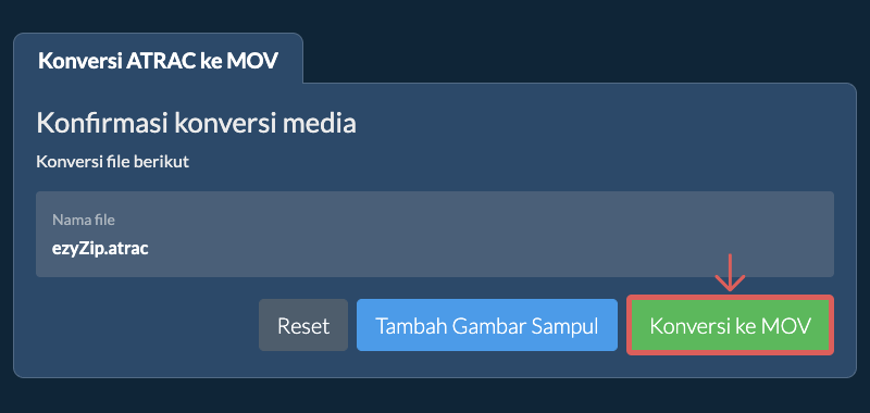 Konversi ke MOV