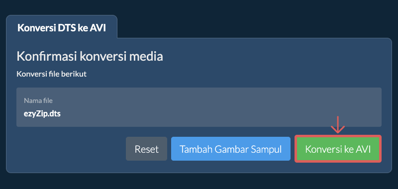 Konversi ke AVI Konversi ke AVI