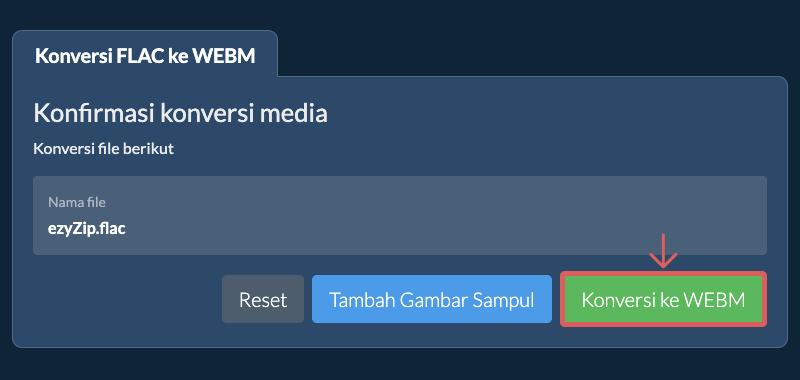 Konversi ke WEBM Konversi ke WEBM