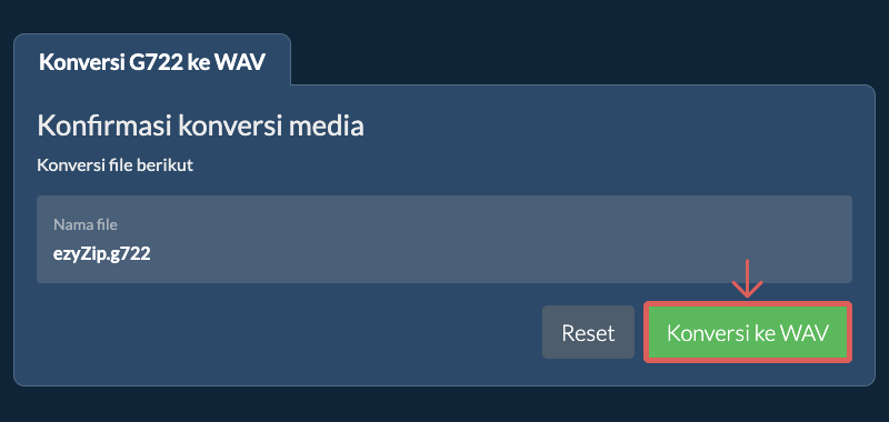 Konversi ke WAV Konversi ke WAV